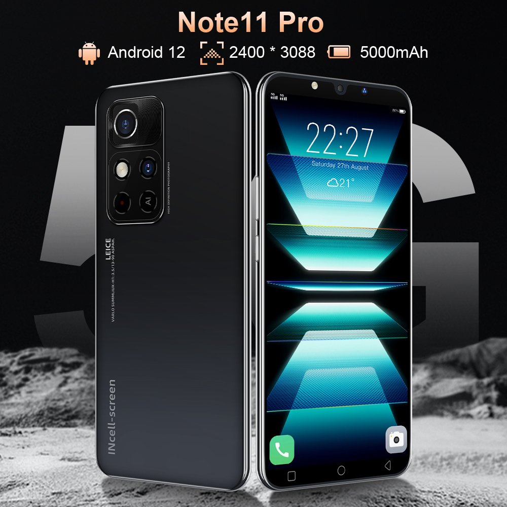 2023 New 5G Smartphone Note11 Pro HD Screen 16 512GB Memory Android Mobile Game Video Phone Low Price